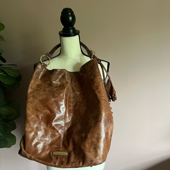 Cynthia Rowley Brown Slouchy Hobo Bag with Rose Detail - Picture 10 of 10